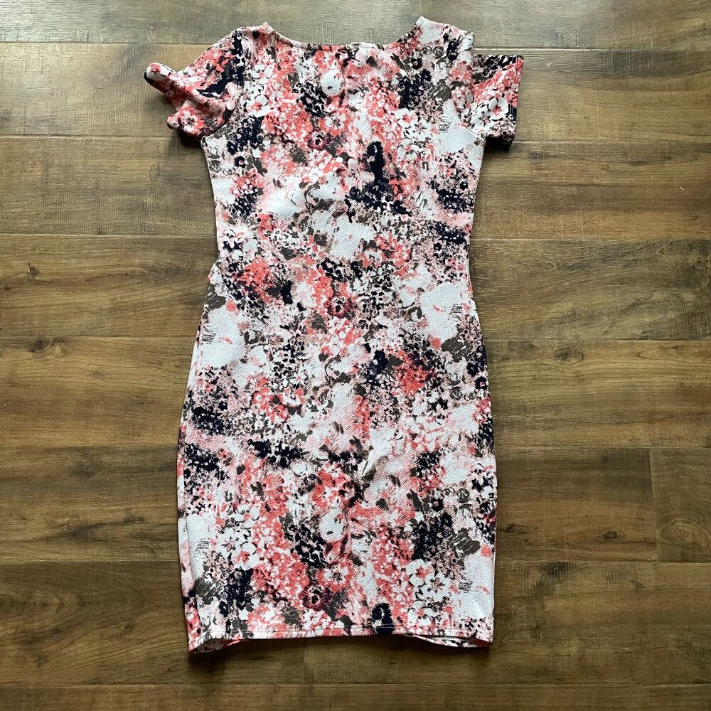 PinkBlush Women’s Floral Bodycon Dress Short Sleeve Multicolor Size S - Picture 2 of 6